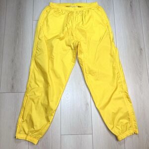 Vintage Foot Locker Yellow Nylon Windbreaker Track Pants XXL 90s Zip Hem RETRO